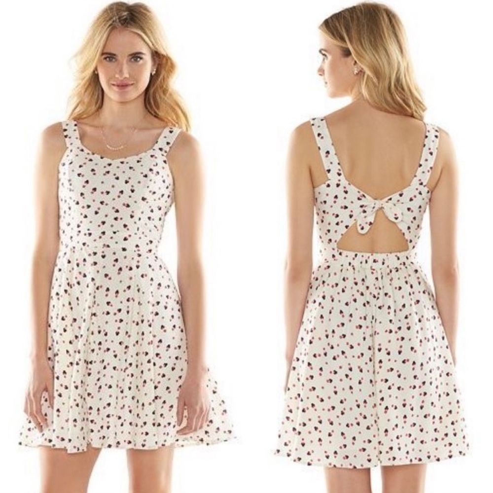 Lauren Conrad LC Minnie Mouse Disney Dress with open back Retro Size 6 - Picture 5 of 12